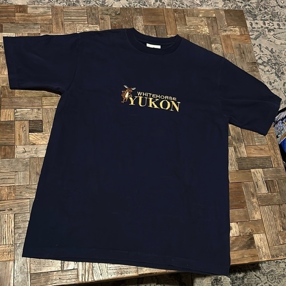 Whitehorse Yukon Moose Embroidered T Shirt - Picture 1 of 5